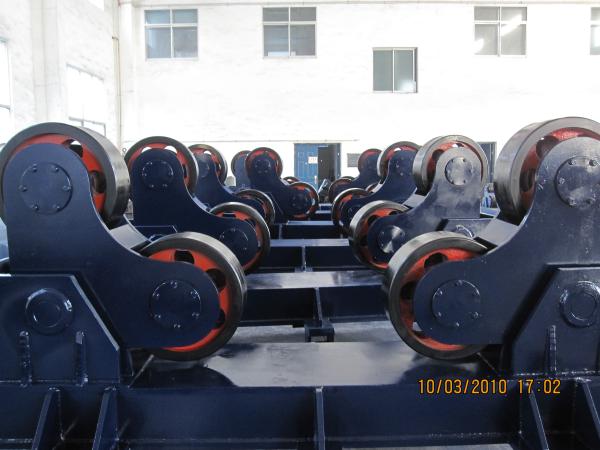 150 Tons Heavy Duty Pipe Rollers Siemens VFD Control Linear Speed 1000 mm/min  Wheel Motorized Moving