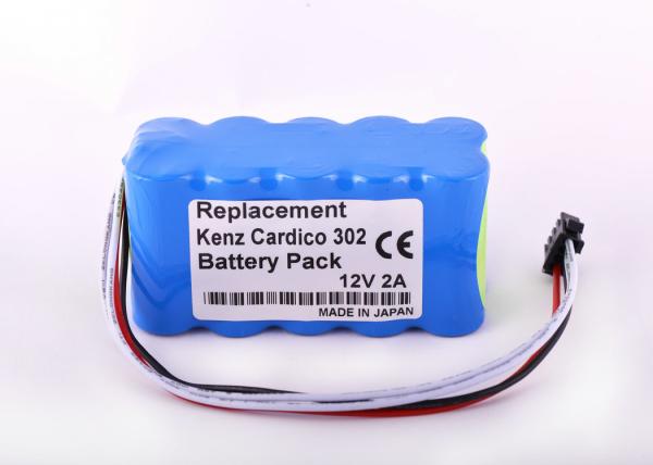 2000mAh 12V NI-MH Medical Equipment Batteries For Kenz Cardico 302 Kenz 10TH-1800A-W1 SU