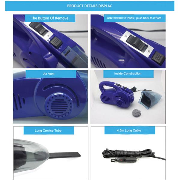 Dry And Wet 12V Handy Vacuum Cleaner / Portable Car Vacuum Cleaner Small Size