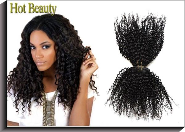 Full Ends Indian Virgin Hair Extensions Remi Kinky Curly Double Weft