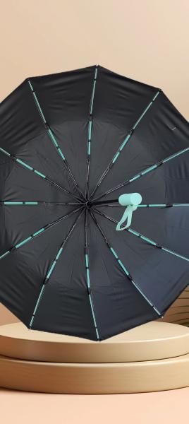 UPF 50 Auto ouvert / fermé Pongee UV parapluie de plage 23 pouces 12 côtes Strong Windproof