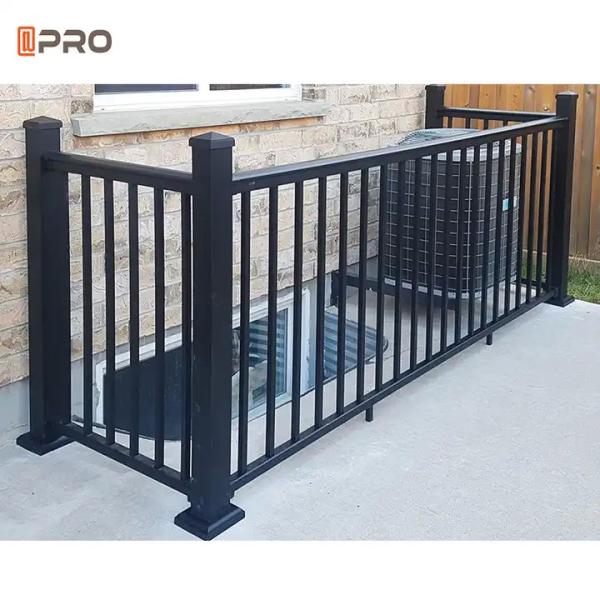 Modern Aluminum Balustrade Pool Security Fencing Floor Mounted Weather Resistance