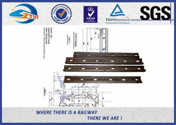 4 Holes 6 Holes Railway Joint Bar Railway Fish Plate SGS TUV ISO9001:2008