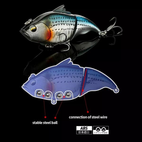 115mm VIB Sinking Fishing Lure Kit VIBRATION Fishing Bass Lures Crankbaits