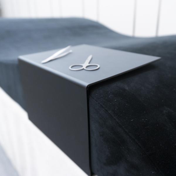 Mirror White U-Shape Acrylic beauty salon eyelash mattress uses tools box magnet organizer