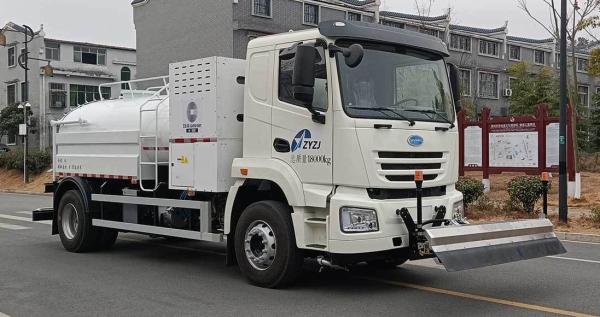 Hydrogen Fuel Water Tank Truck With Water Spray Sprinkler for Street Cleaning 18TON