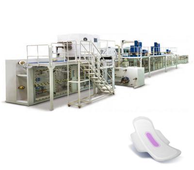 25m Length 100KW  Mini Sanitary Pad Making Machine 900 pcs/min