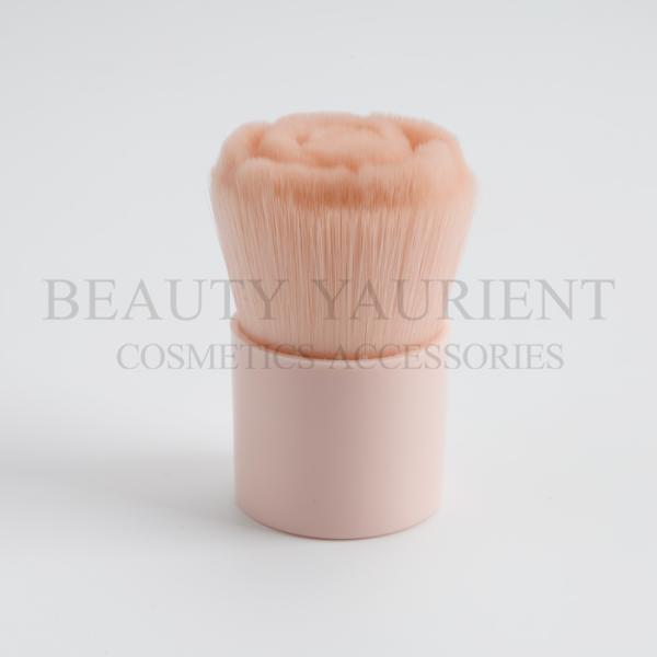 Flower Hair Plastic Handle Fluffy Foundation Makeup Brush Flat 25mm Diameter