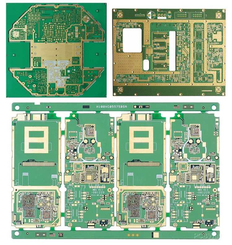 Разнослоистые монтажные платы HF PCBs высокоскоростные высокочастотные