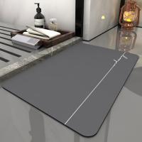 banho grosso Mat For Bathroom da farinha fóssil do deslizamento de 4mm não