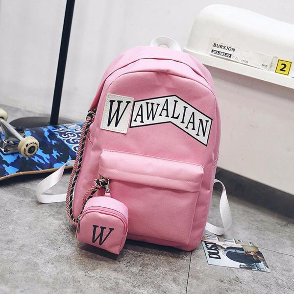 Schoolbag female han edition hits color street backpacks college wind schoolbag canvas backpack leisure computer bag