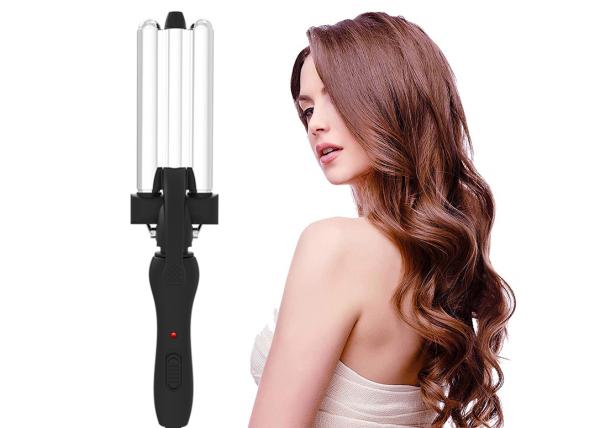 Three Barrel Curling Iron Mini Hair Curler Aluminum Plate Wave Formers