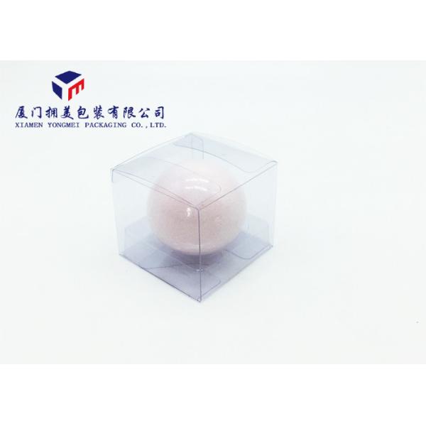 Transparent Rigid Clear Pvc Plastic Boxes Pack Bath Bomb 7.4x7.4x6.8cm