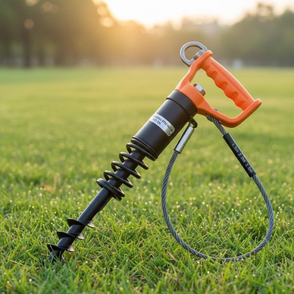 Outdoor High Carbon Steel Retractable Dog Tie Out Cable with 4.41 KN Breaking Strength and Customizable Length