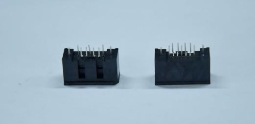 SATA 7p Male DIP 180° Au 30u'' Plated Wire to Board Connector