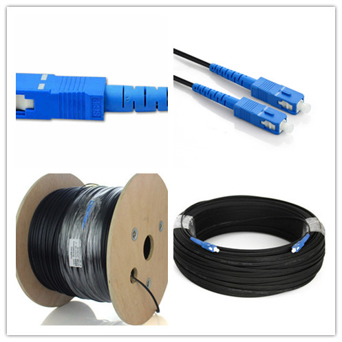 Симплексные FTTH падают гибкий провод стекловолокна кабеля SC/UPC с черной белой курткой LSZH