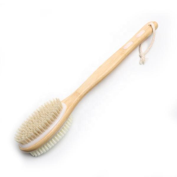 Abeis Sisal Vegan Fibra de Cisne Bristle Seca Escova de Banho de Escova de Escovação para Esfoliação e Massagem