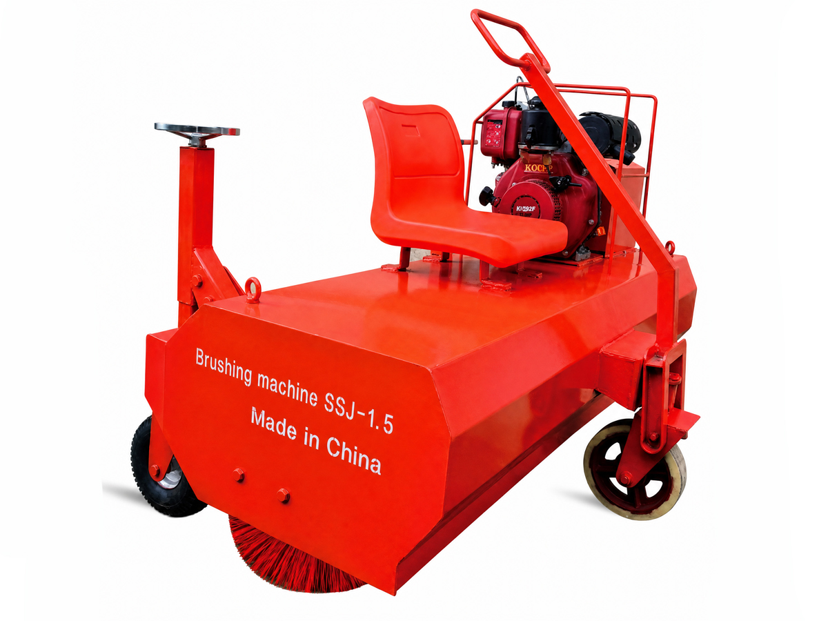 Electric Turf Grooming Brush Machine 450m²/h | 3kW Indoor Sweeper