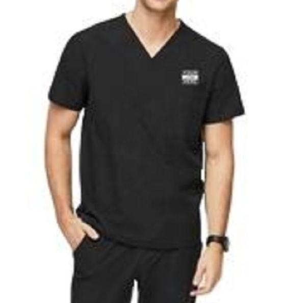 factory custom logo strech solid color made in china cheap design hospital  uniforms sets new style men scrub