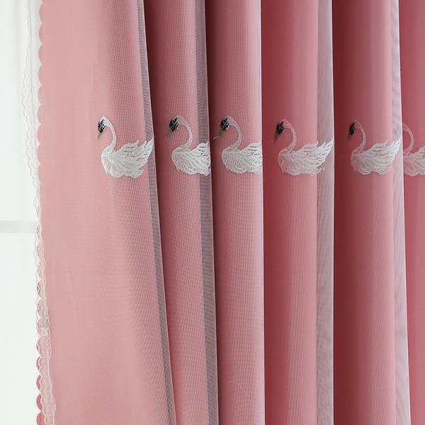 Light Filtering Linen Curtain Sheer Fabric Lace Embroidery Outdoor