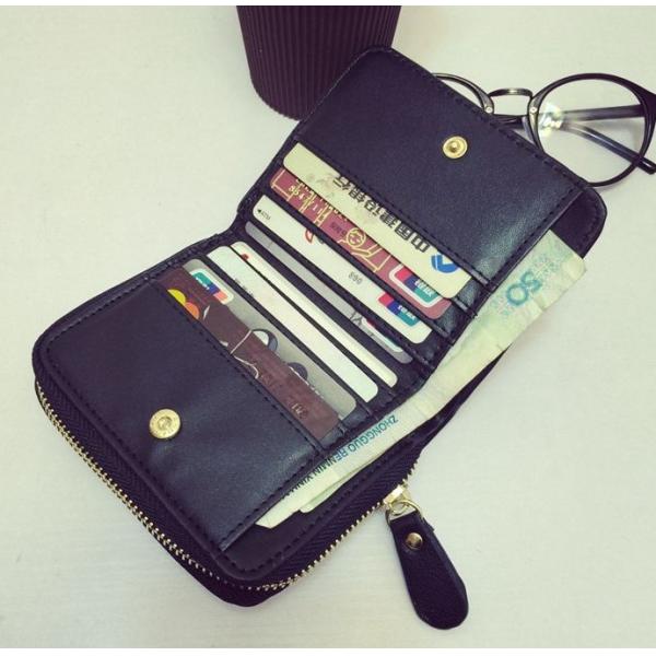 2016 new Ms. wallet female short paragraph motorcycle purse Korean cute student wallet