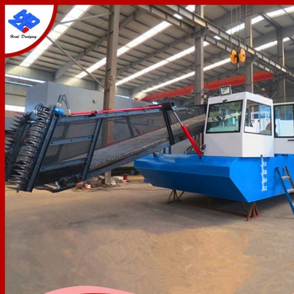 Full Automatic Aquatic Water Hyacinth Harvester Lake Weed Skimmer Eco Harvester
