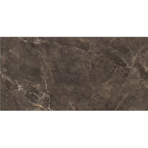 Tuile de mur en pierre en verre de glissement de grande taille du carreau de céramique 900*1800mm de salle de bains de couleur de Brown anti