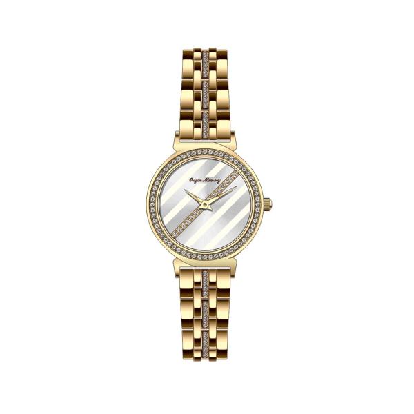 Customized OEM 32mm Stainless Steel Quartz Watch With Rhinestone