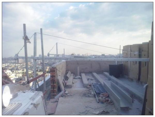 7.5 meters 800kg India suspended rope platform for building maintenance