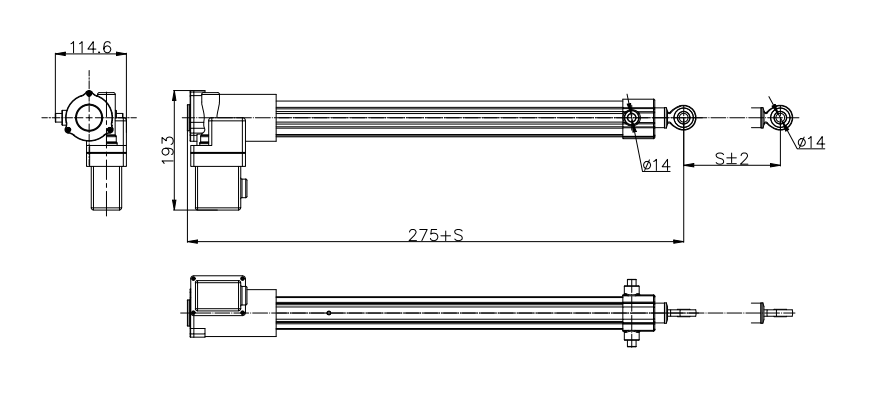 TOMUU U15A Solar Linear Actuator For Heliostat Angle Adjustment
