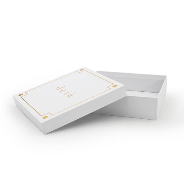 Estampillage chaud blanc en carton de boîtes de boîte-cadeau rigide à la mode de maquillage