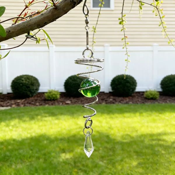 Sublimation Wind Spinner Tail Colorful Glass Beads Ornament For Sublimation Wind Spinner Window Garden Decoration