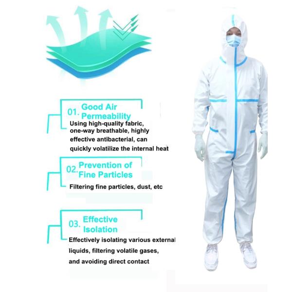 Safety Disposable Protective Clothing , Full Body Protection Suit Anti Vuris