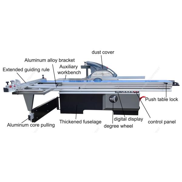 Home Woodworking Automatic Sliding Mitre Saw with 3200mm Sliding Table and Wood Lift