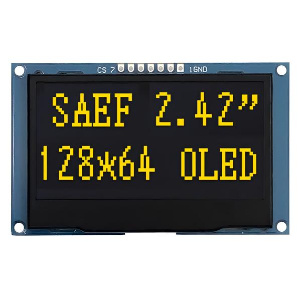 2.42 дюймовая 7-колючая интерфейсная панель управления SPI OLED SSD1309/SPD0301