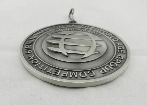 World Age Group Competition Birmingham Die Cast Medals with Antique Silver Plated, 3D