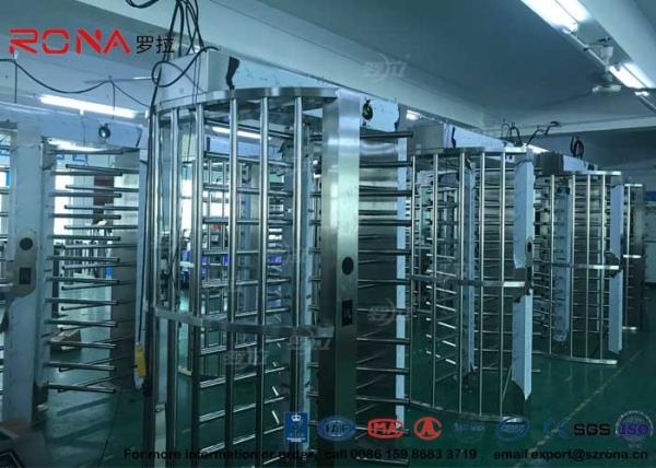 Altura completa dos torniquetes eletrônicos duráveis, torniquetes de aço inoxidável 30 pessoas/minuto