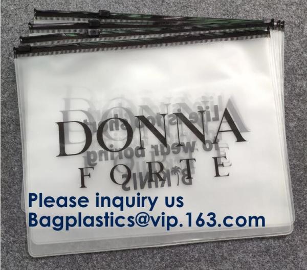 k Plastic Bags Packaging Custom Clear Poly Pvc Slider Zipper Bag, Standup Cosmetics Packaging PVC Slider Bag