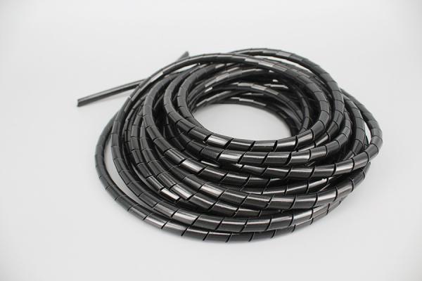 DM-6mm XGS-6mm Wholesales black and white customized PE Spiral Wrapping Bands for protecting electrical wires