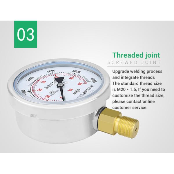 100mm Panel Manometer Pressure Gauge for Accurate Hydraulic Pressure Force Measurement