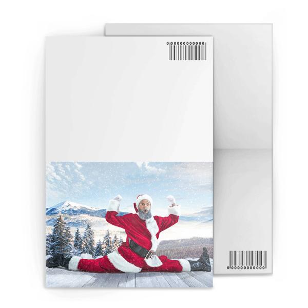 Merry Christmas Custom Lenticular Printing Greeting Card With Santa Claus 3D Effect