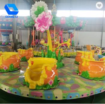 Cartoon Theme Park Rides / Kids Love Bee Cup Ride Lifetime Technical Support