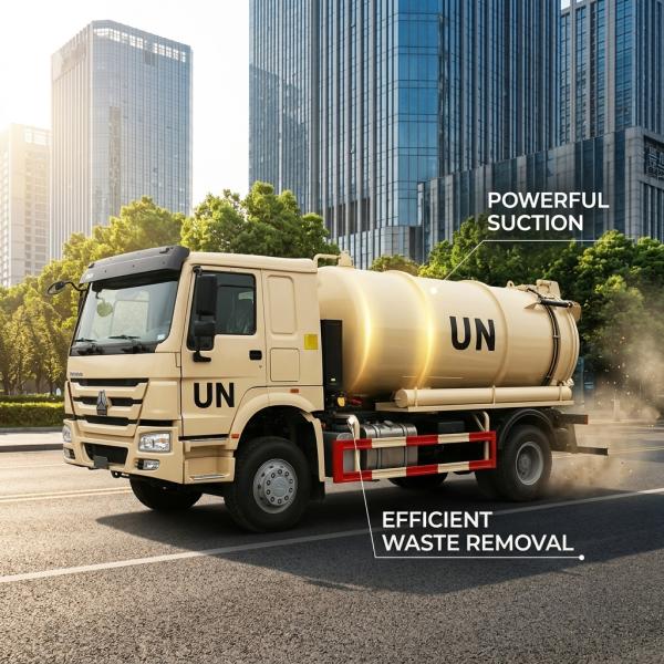 SINOTRUK HOWO Sewage Suction Truck 10000L LHD 4X2 , Liquid Waste Trucks