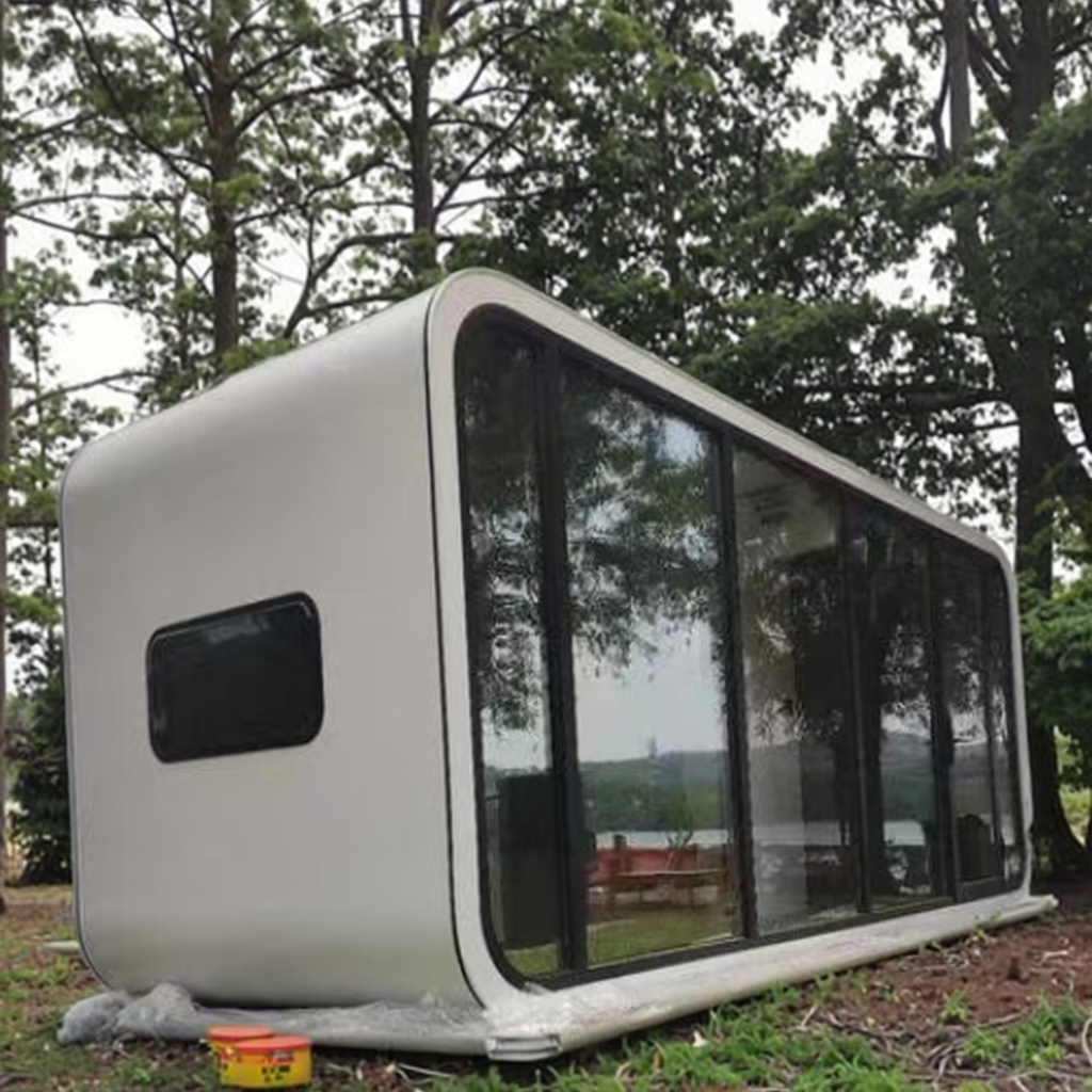 Luxury Portable Steel Structure Container House Pods Smart Office Cabin Concept for Tiny Home  Modular Tiny House