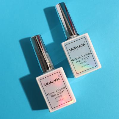 Transparent 10g No Wipe Gel Top Coat Nail Polish UV Gel Glossy Top Coats Soak Off Nail UV Gel Soak Off Glossy