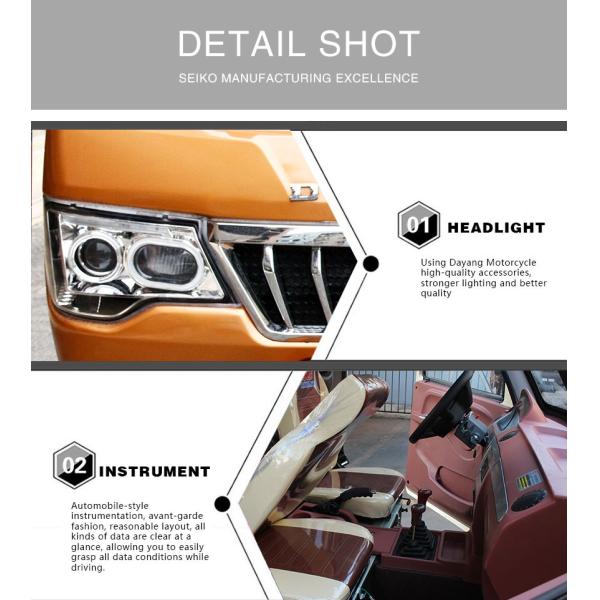 DAYANG Взрослый 300cc Водяное охлаждение Трехколесный трехколесный велосипед для груза Закрытое напряжение 12В