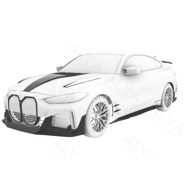 Excellent Fitment Superior ALVA X MiW Deign Dry Carbon Fiber Aero Body Kits BMW I4 Front Grille Hood Bonnet Accessories