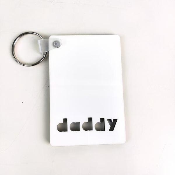 Double Sided Sublimation MOM DAD LOVE Key Rings Blank