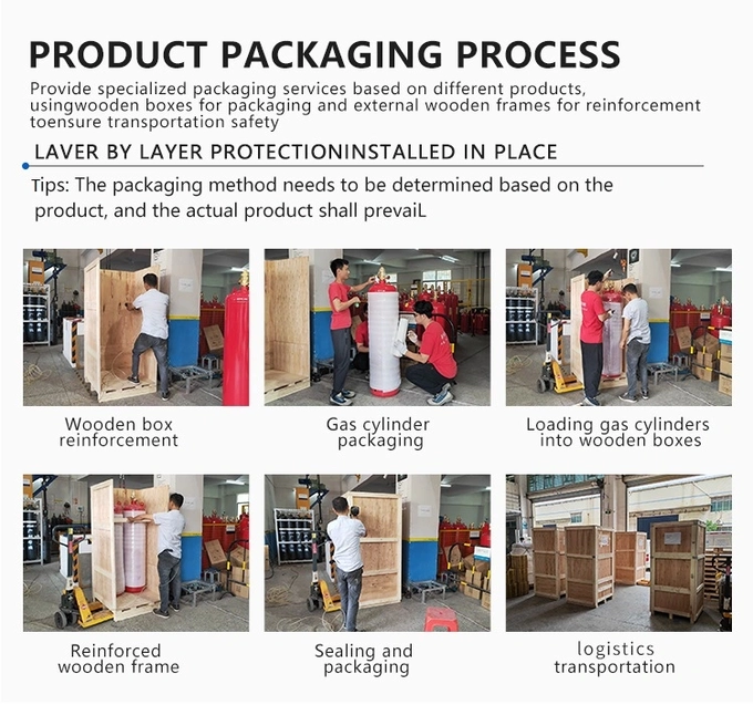 Automatic Brass FM200 Fire Extinguisher Red Cylinder 8-10 Second Discharge For Novec1230 / IG541