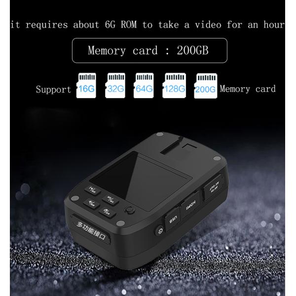 HD 4K 2 Inch 1080P Video Police Body Cameras With Night Vision & Video Output HDMI